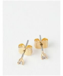 Basque Stone Gold Stud Earrings