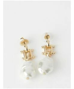 Basque Pearl Gold Drop Earrings