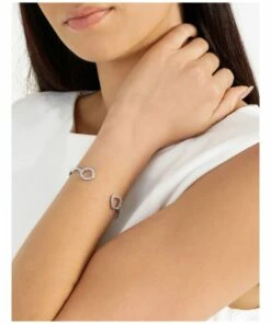 Trent Nathan Diamante Trim Bangle & Earring Silver Set -RAY-BAN Online Store 825340780 4 720x928