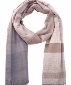 Gregory Ladner Stripe Taupe Wrap Scarf