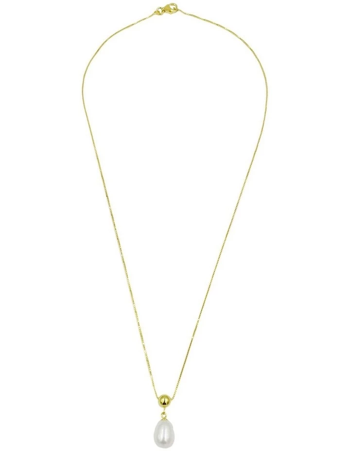 Pure Elements White Pearl 14ct Gold Plated Slider Necklace 3 Pure Elements White Pearl 14ct Gold Plated Slider Necklace - Image 3