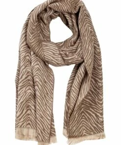Johara Animal Print Tan Pashmina