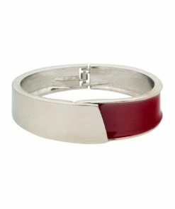 Barcs Half Enamel Pink Hinge Bangle