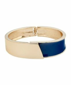 Barcs Half Enamel Blue Hinge Bangle