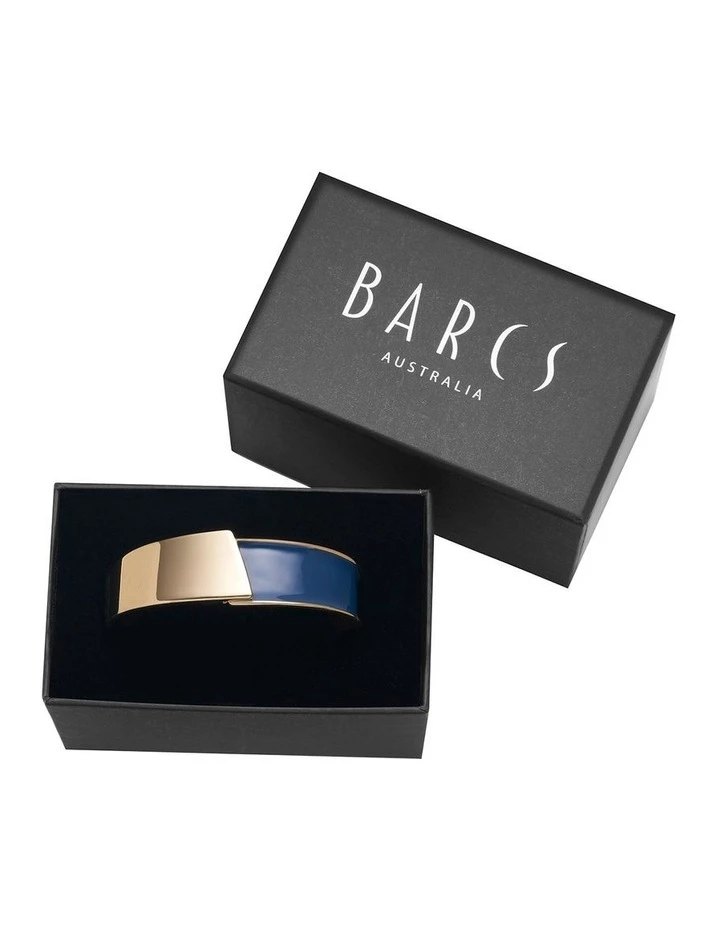 Barcs Half Enamel Blue Hinge Bangle 3 Barcs Half Enamel Blue Hinge Bangle - Image 3