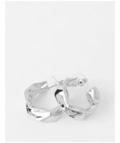 Trent Nathan Sculptural Molten Silver Hoop Earrings -RAY-BAN Online Store 827592760 1 720x928