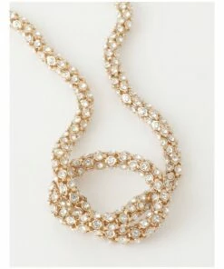 Trent Nathan Embezzled Rope Gold/Clear Necklace