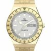 Timex Womens Q Gold Stainless Steel Analog Watch