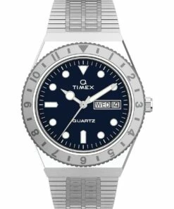 Timex Womens Q Silver Stainless Steel Analog Watch