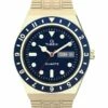 Timex Q Diver Gold Stainless Steel Quartz Watch
