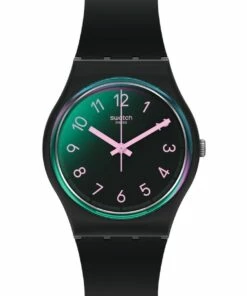 Swatch La Night Black Plastic Quartz Watch