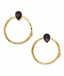 Peter Lang Mila Purple Stud Earrings