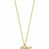 Estella Bartlett Lovestruck Pave Cubic Zirconia Gold Necklace