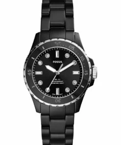 Fossil Black Ceramic Analog Watch CE1108 FB-01
