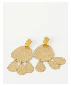 Piper Hammered Metal Stone Camel Drop Earrings -RAY-BAN Online Store 835290730 1 720x928