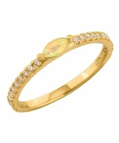 Sally Skoufis Purified Pave 925 Sterling Silver Gold Ring