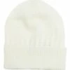 Oxford Quinn Mohair Cable Knit White Beanie