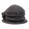 Gregory Ladner Classic Charcoal Wool Cloche Hat GHCS010M