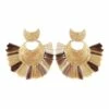 Gas Luna Wave Brown Drop Earrings