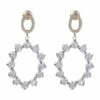 Gregory Ladner Oval Cubic Zirconia Rose Gold Drop Earrings