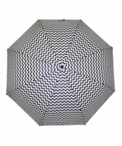 Shelta Chevron Pattern Black/ White Umbrella 3551