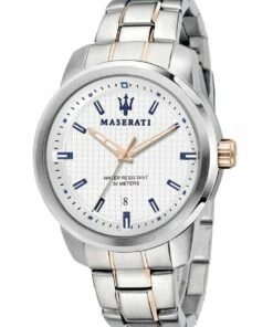 Maserati Successo Two Tone Silver Stainless Steel Sport Watch