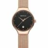 Bering Classic Collection Rose Gold Milanese Stainless Steel Analog Watch 13326-362