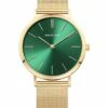 Bering Ladies Classic Collection Gold Gold Milanese Stainless Steel Analog Watch 14134-338