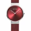 Bering Ladies Classic Collection Red Red Milanese Stainless Steel Analog Watch 14531-303