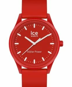 ICE-Watch Solar Power Red Sea Medium Red Silicone Solar Watch