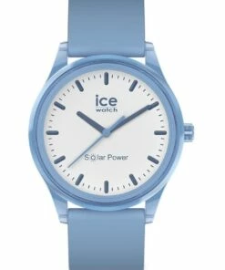 ICE-Watch Solar Power Rain Medium Sky Blue Silicone Solar Watch