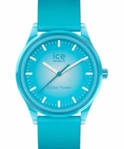 ICE-Watch Solar Power Blue Planet Medium Turquoise Silicone Solar Watch