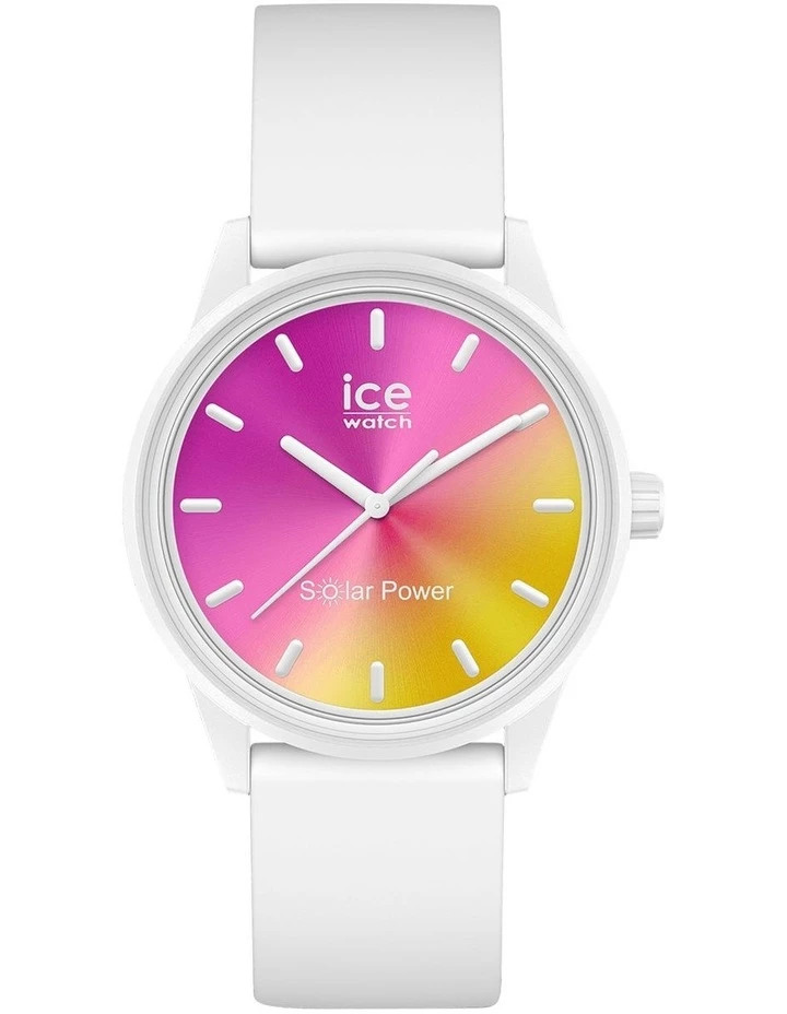 ICE-Watch Solar Power Sunset Small White Silicone Solar Watch 1 ICE-Watch Solar Power Sunset Small White Silicone Solar Watch