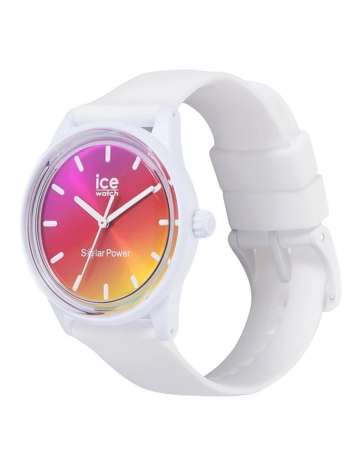 ICE-Watch Solar Power Sunset Small White Silicone Solar Watch 3 ICE-Watch Solar Power Sunset Small White Silicone Solar Watch - Image 3