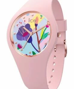 ICE-Watch Ice Flower Garden Small Pink Silicone Quartz Watch