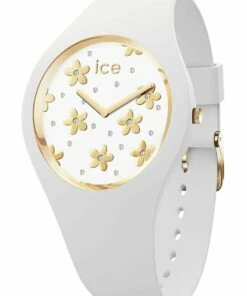 ICE-Watch Ice Flower Precious Small White Silicone Quartz Watch