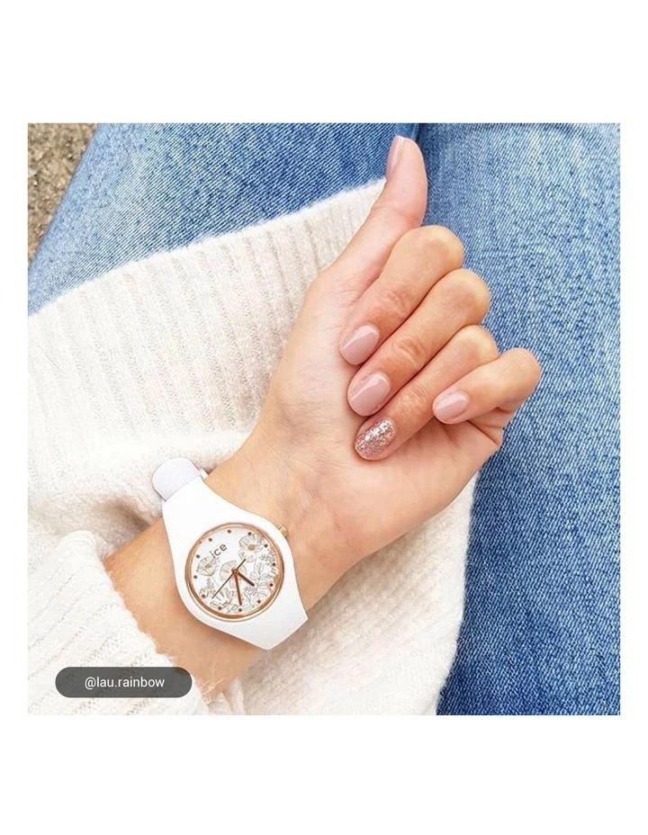 ICE-Watch Ice Flower Spring Small White Silicone Quartz Watch 2 ICE-Watch Ice Flower Spring Small White Silicone Quartz Watch - Image 2