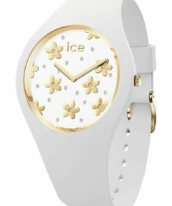 ICE-Watch Ice Flower Precious Medium White Silicone Quartz Watch