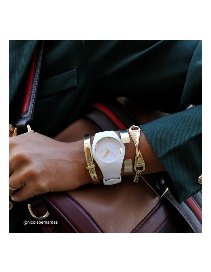 ICE-Watch Ice Glam Unisex White Silicone Quartz Watch 2 ICE-Watch Ice Glam Unisex White Silicone Quartz Watch - Image 2