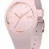 ICE-Watch Ice Glam Pastel Lady Unisex Pink Silicone Quartz Watch