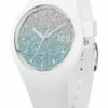 ICE-Watch Ice Lo White Medium Blue Silicone Quartz Watch
