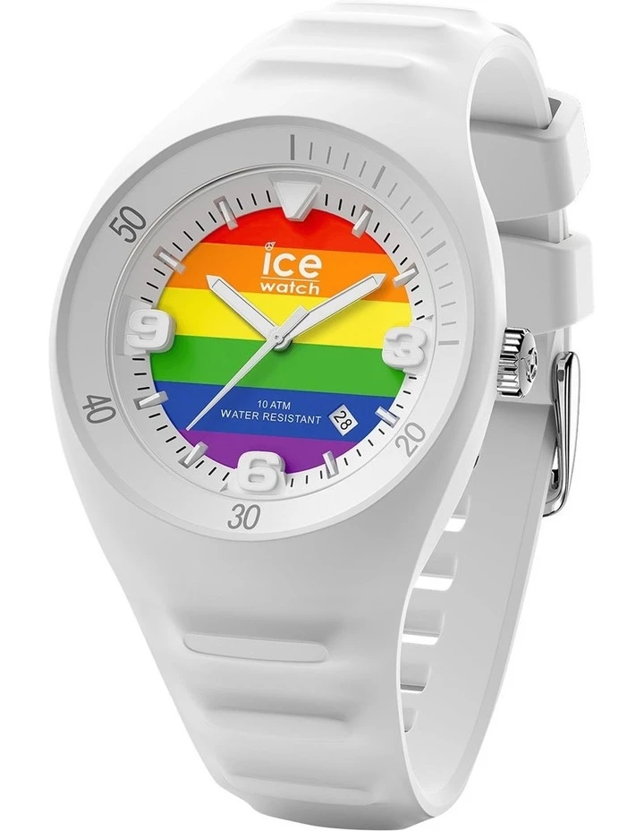 ICE-Watch Ice P. Leclercq Rainbow Medium White Silicone Chronograph Watch 1 ICE-Watch Ice P. Leclercq Rainbow Medium White Silicone Chronograph Watch
