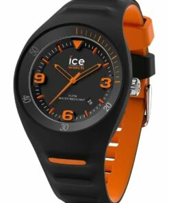 ICE-Watch Ice P. Leclercq Orange Medium Black Silicone Chronograph Watch