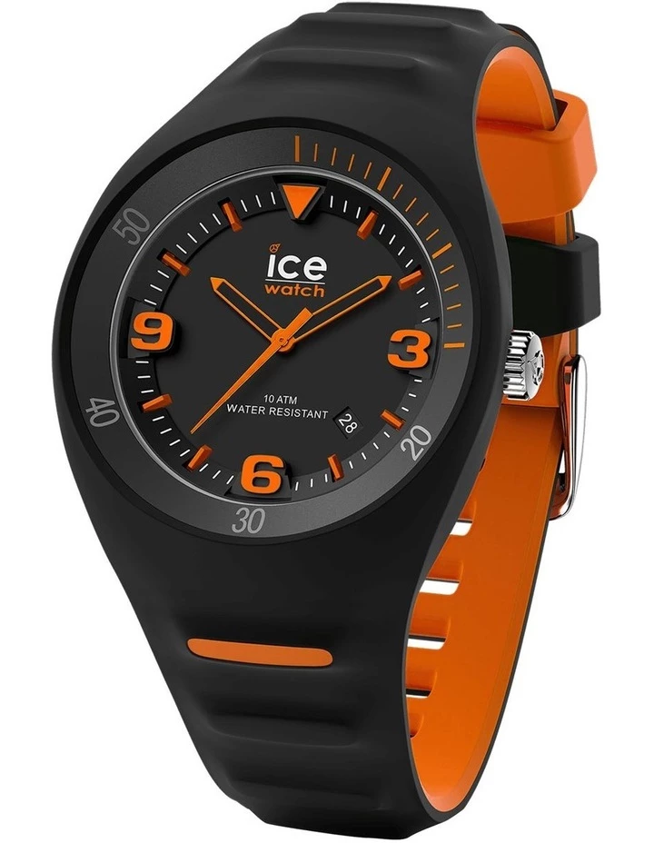 ICE-Watch Ice P. Leclercq Orange Medium Black Silicone Chronograph Watch 1 ICE-Watch Ice P. Leclercq Orange Medium Black Silicone Chronograph Watch