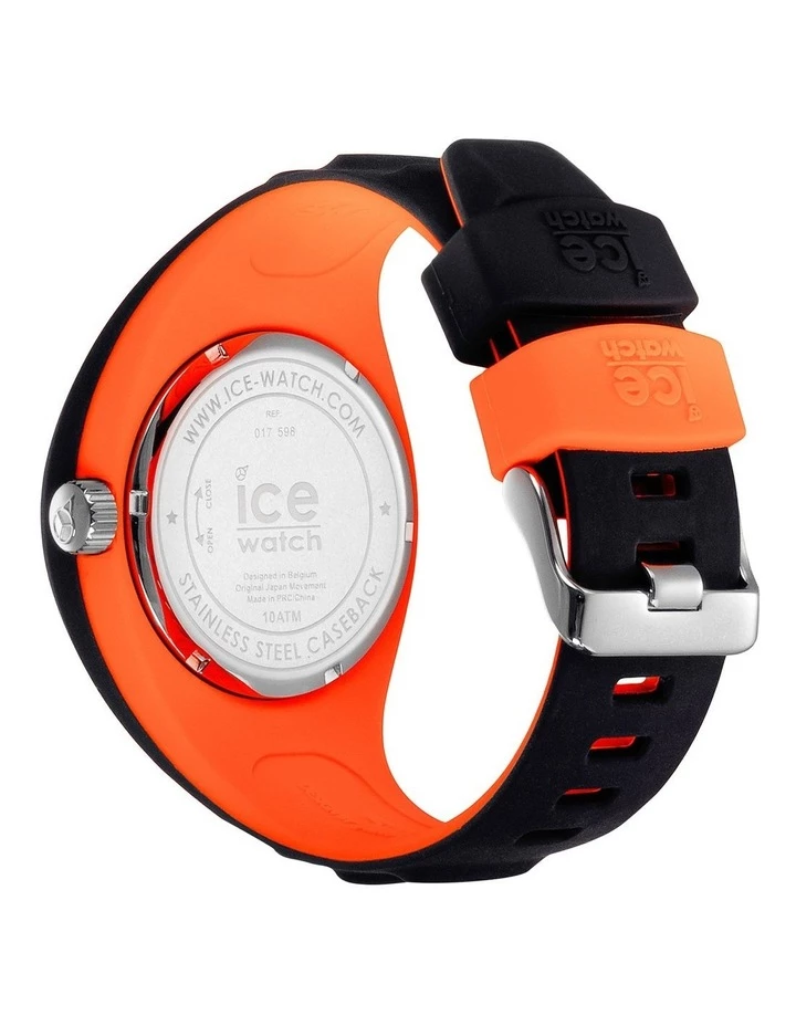 ICE-Watch Ice P. Leclercq Orange Medium Black Silicone Chronograph Watch 4 ICE-Watch Ice P. Leclercq Orange Medium Black Silicone Chronograph Watch - Image 4