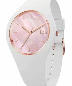 ICE-Watch Ice Pearl Pink Small White Silicone Quartz Watch