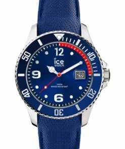 ICE-Watch Ice Steel Medium Blue Silicone Quartz Watch