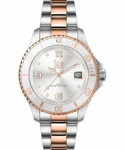 ICE-Watch Ice Steel Rose Gold Small Silver Silicone Quartz Watch