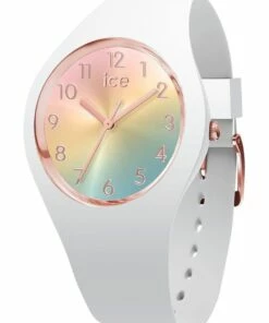 ICE-Watch Ice Sunset Rainbow Small White Silicone Quartz Watch