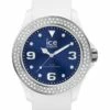 ICE-Watch Ice Star Deep Blue Smooth Small White Silicone Quartz Watch